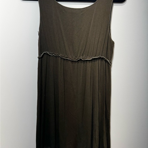 Max Studio Brown Pleated Ruffled Sundress - Picture 3 of 3
